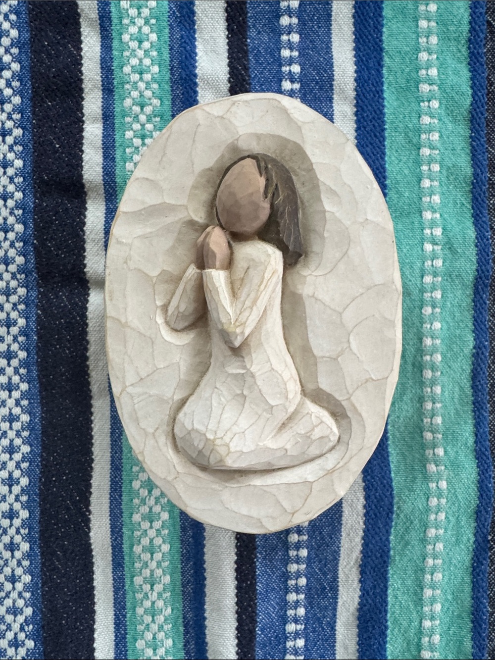 Willow Tree Angel of Prayer Keepsake Box - Cream and Brown
